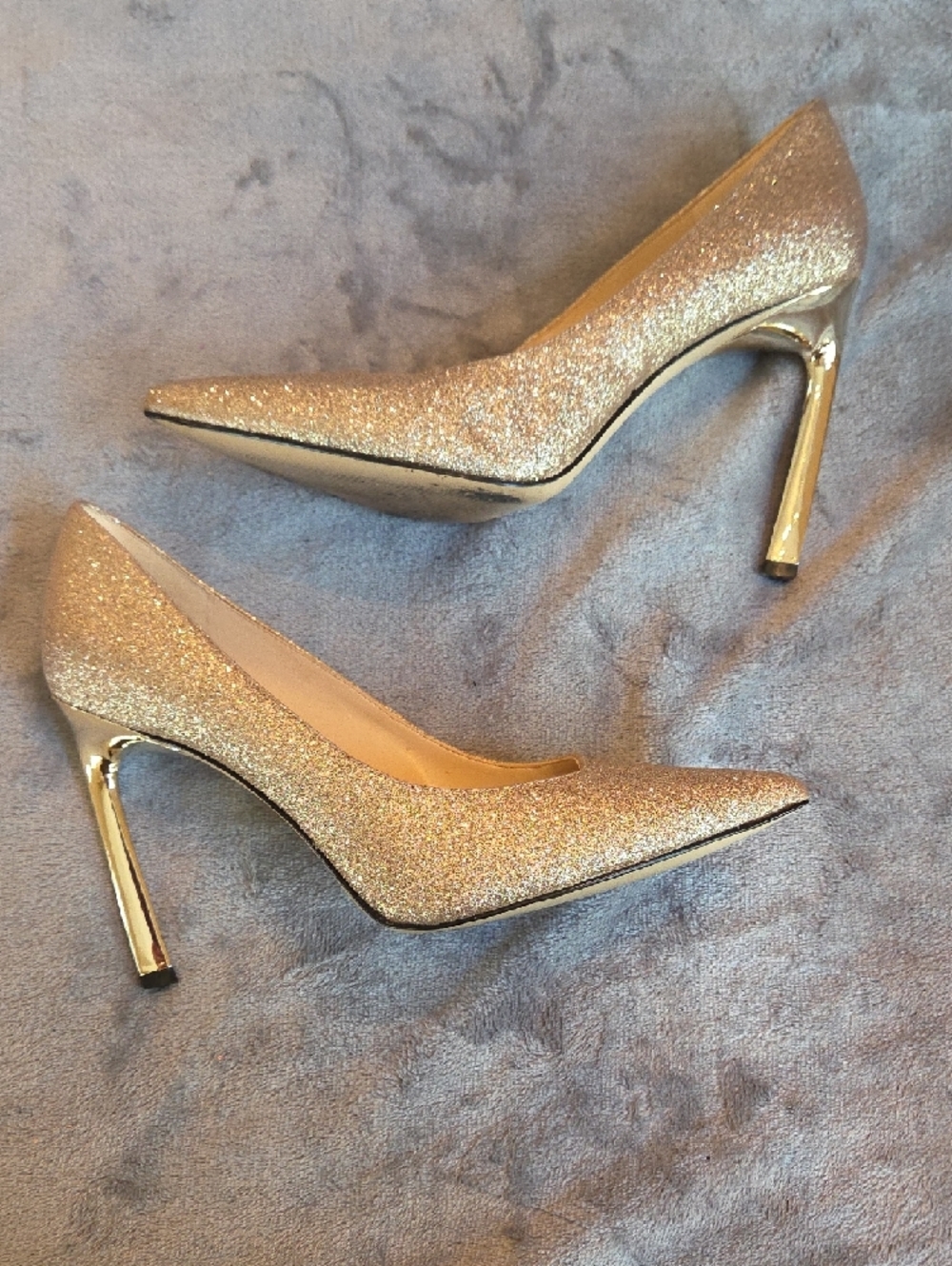 Nine West Kaylee Women's Glitter Pumps - Champagne